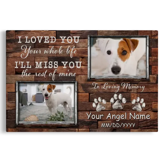 In Loving Memory – Custom Dog Memorial Canvas With Photo - PersonalizedFury