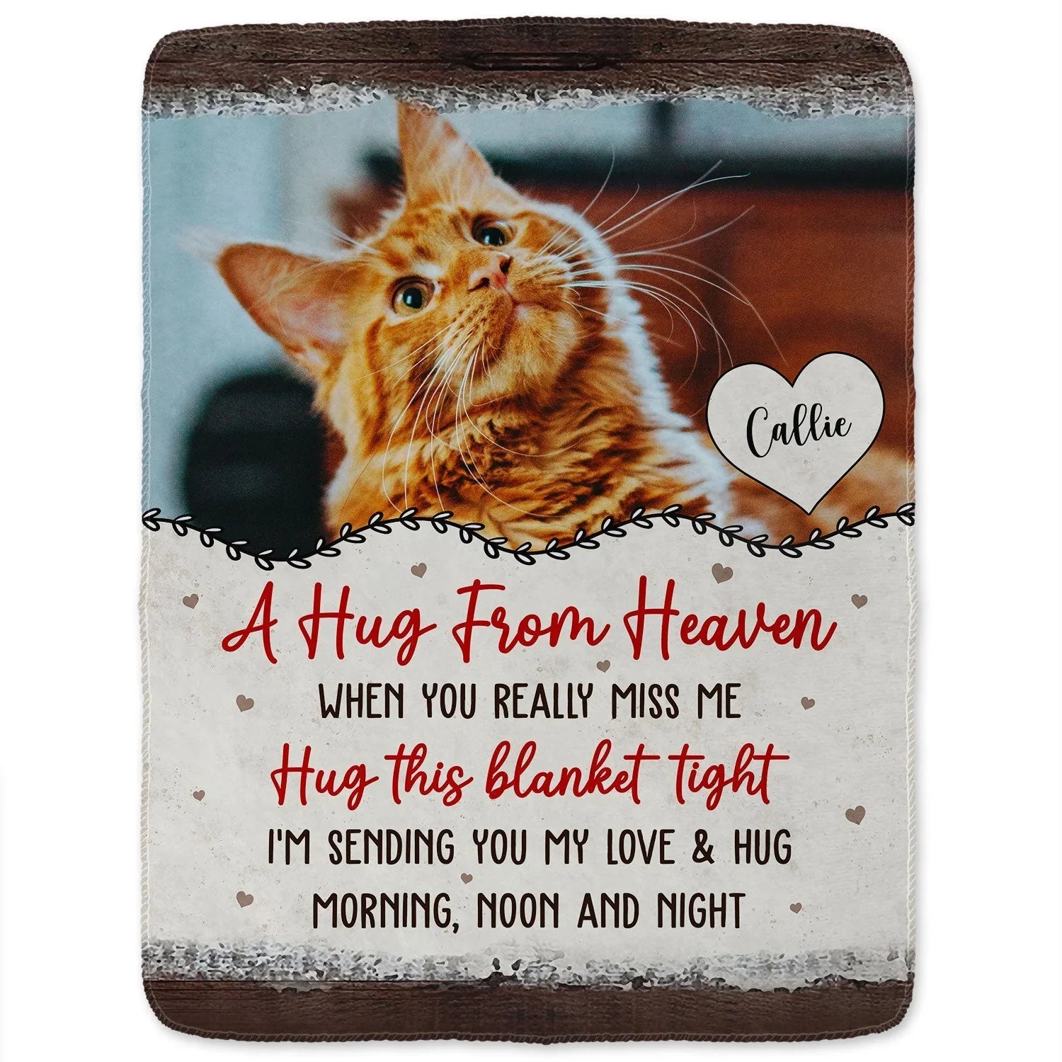 Personalized Dog Memorial Gift – A Hug From Heaven Blanket - PersonalizedFury