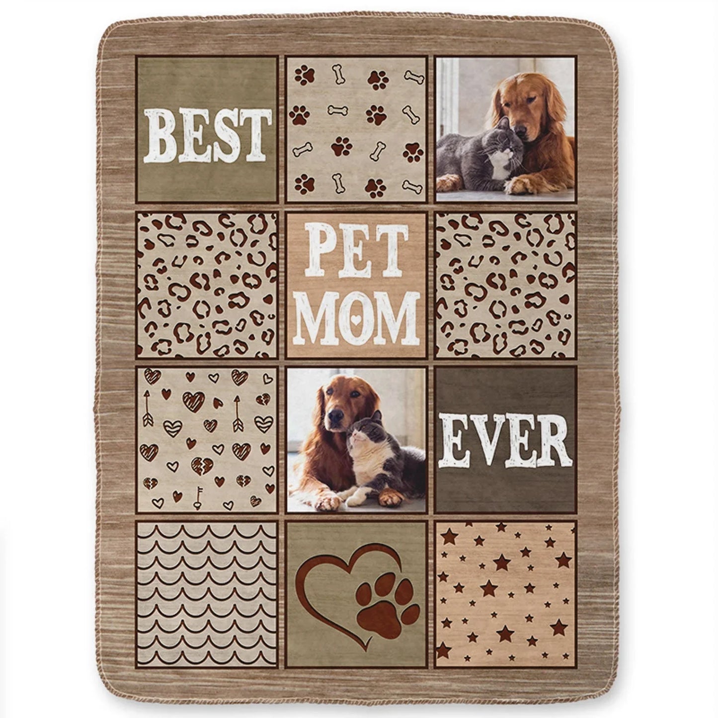 Best Dog Mom Ever Photo Blanket – Custom Dog Lover Gifts