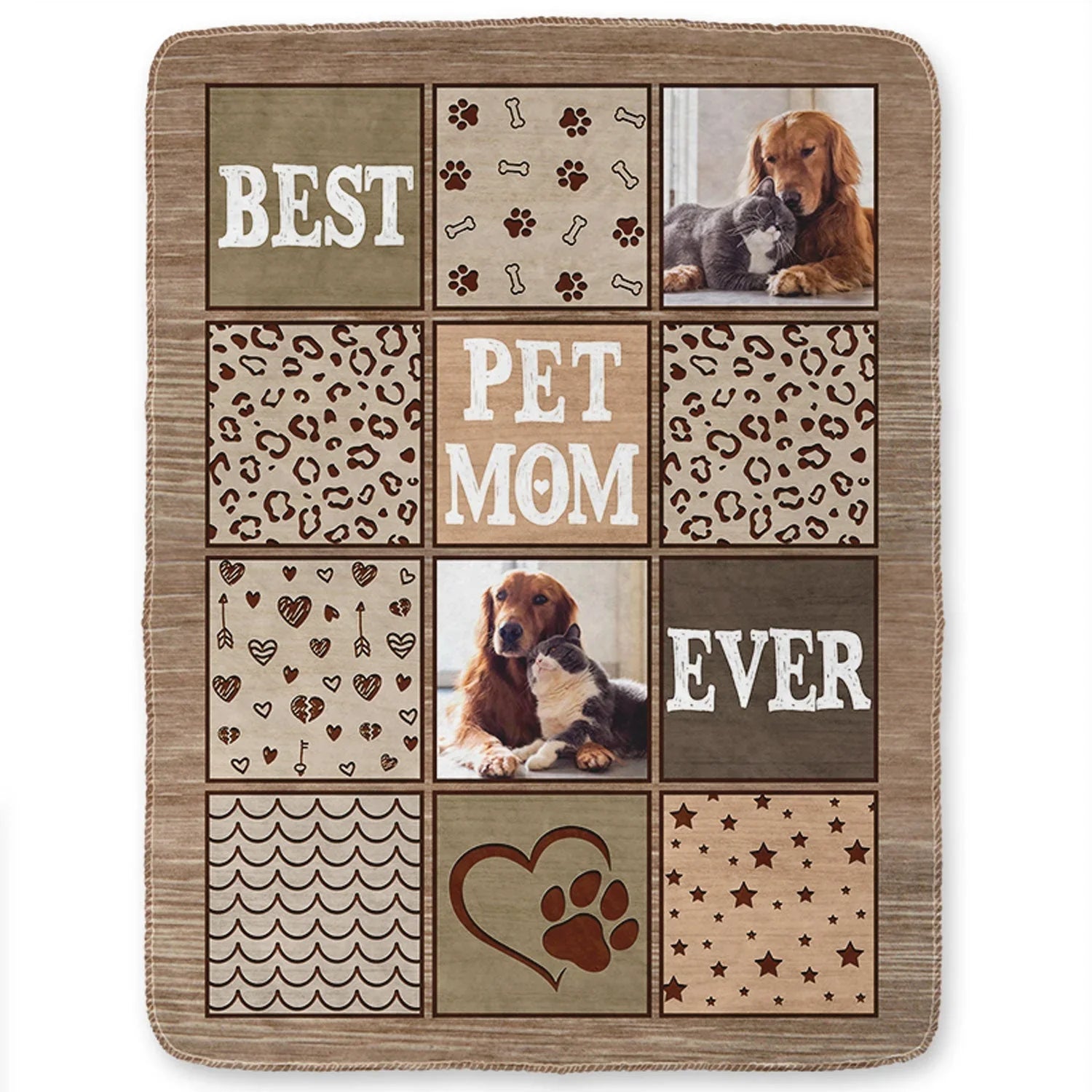 Best Dog Mom Ever Photo Blanket – Custom Dog Lover Gifts - PersonalizedFury