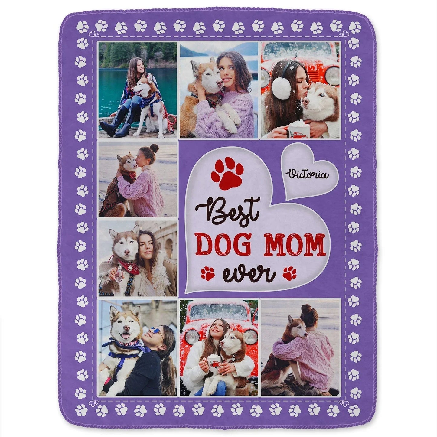 Best Fur Mom Ever Blanket – Custom Dog & Cat Photo Gift