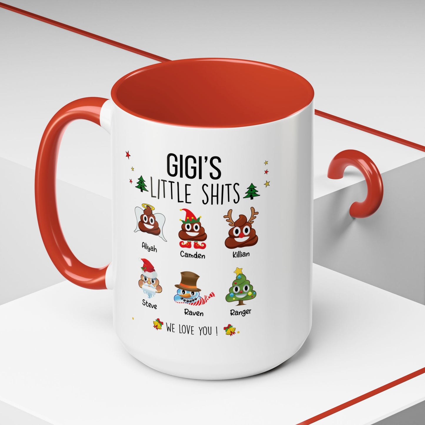 Custom Christmas Gift for Grandma or Mom - Funny Accent Mug - PersonalizedFury