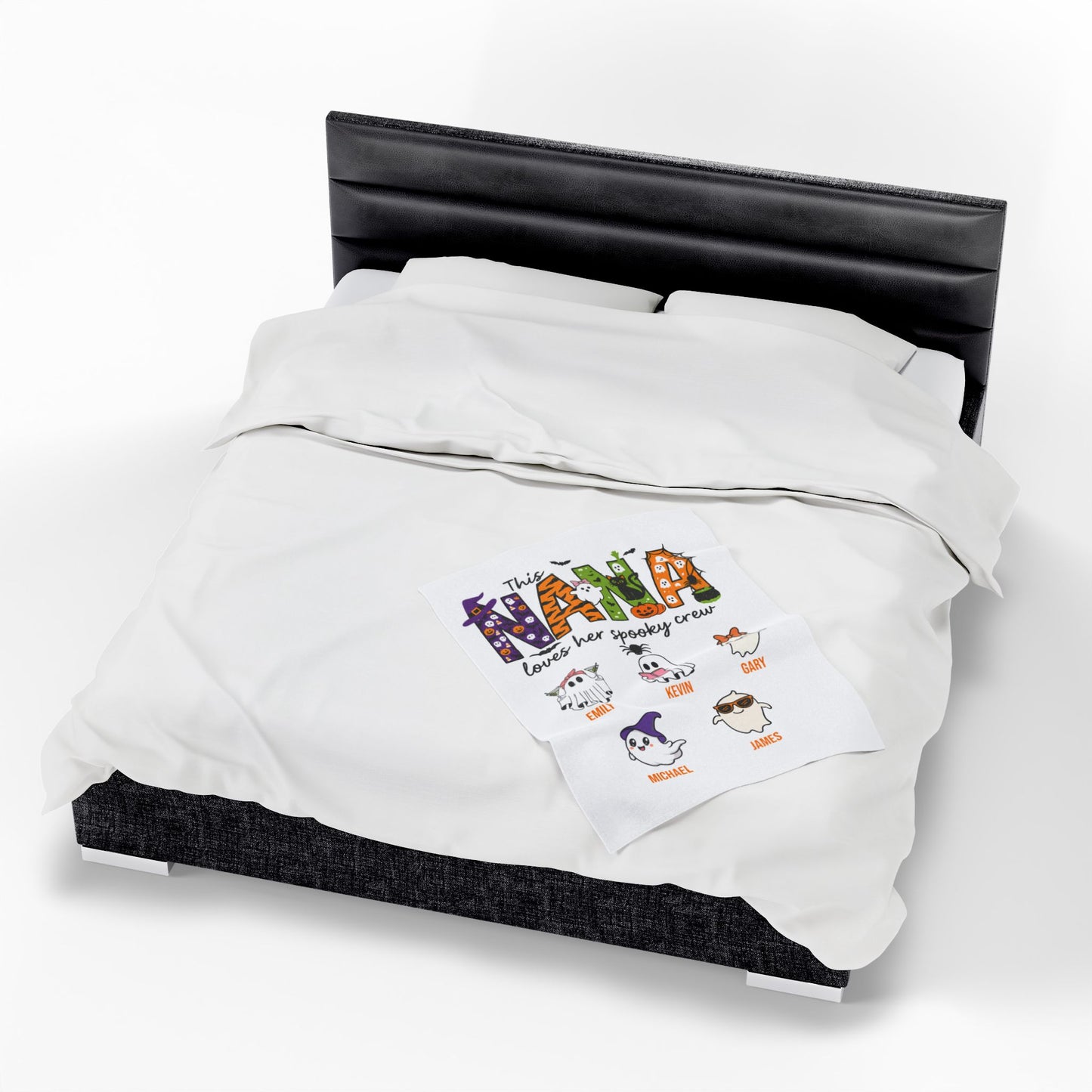 Nana Loves Her Spooky Crew Blanket – Personalized Halloween Gift - PersonalizedFury