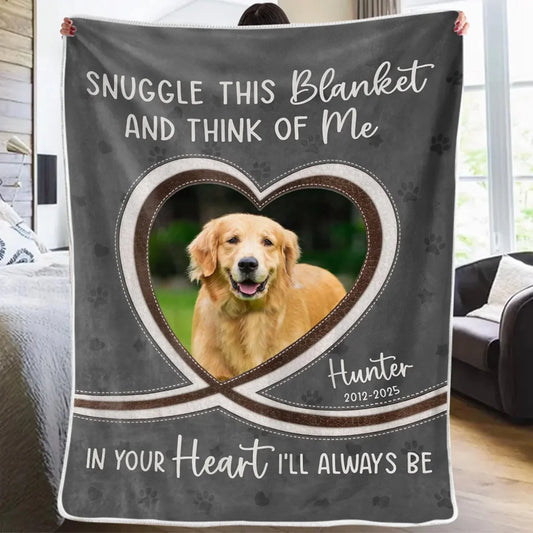 Dog Memorial Blanket – Snuggle This Blanket and Think of Me - PersonalizedFury