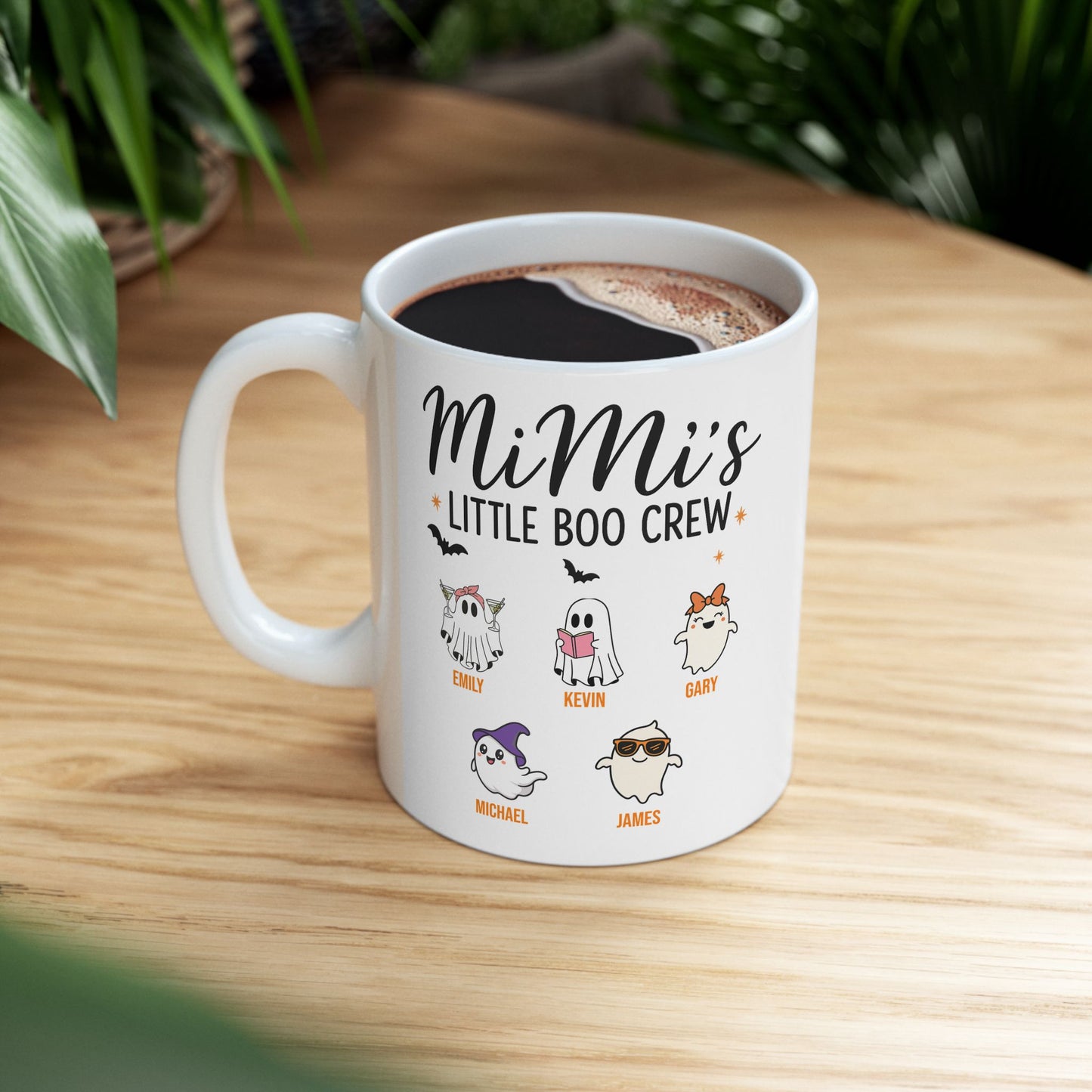 Mimi’s Little Boo Crew Coffee Mug – Personalized Halloween Gift - PersonalizedFury