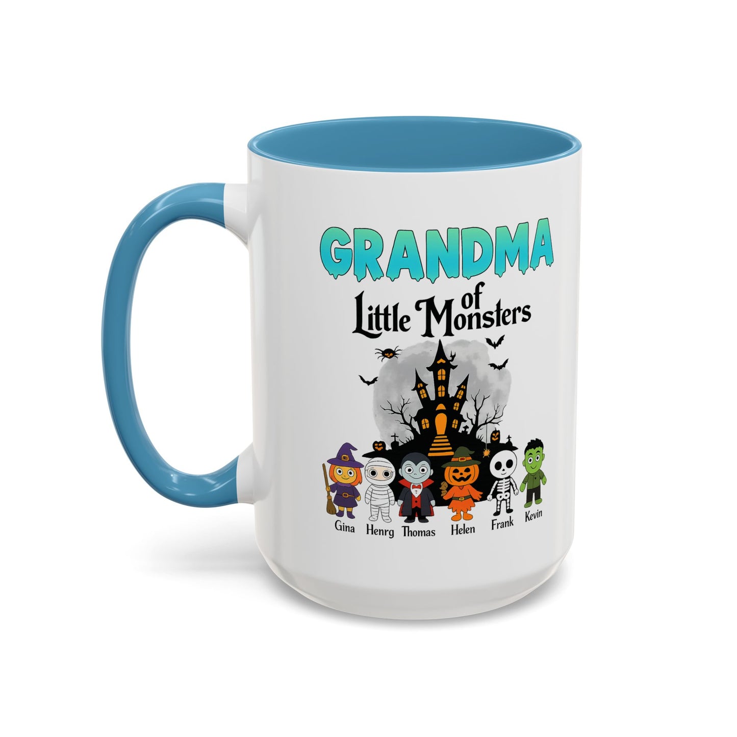 Personalized Grandma of Little Monsters Accent Coffee Mug - PersonalizedFury