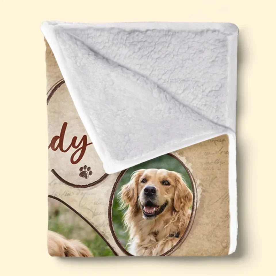 Custom Dog Loss Blanket – Big Hug Tribute with Pet Pictures - PersonalizedFury