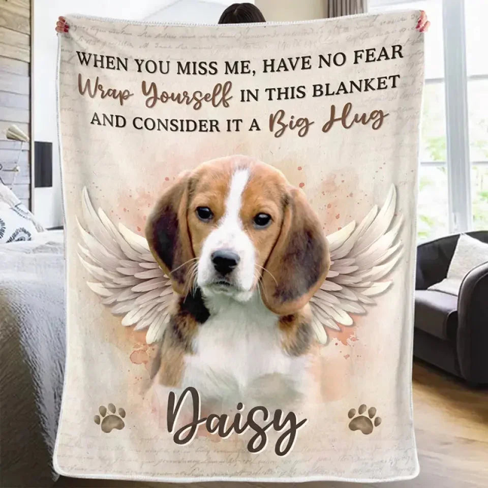 Custom Pet Memorial Gift – Wrap yourself in this Photo blanket - PersonalizedFury