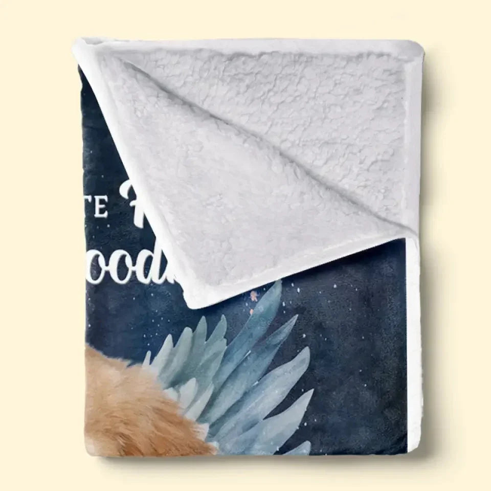 Custom Dog Memorial Blanket – Favorite Hello Angel Wings - PersonalizedFury