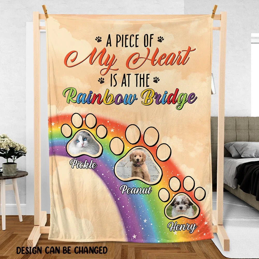 A Piece of My Heart Blanket – Personalized Rainbow Bridge Gift - PersonalizedFury