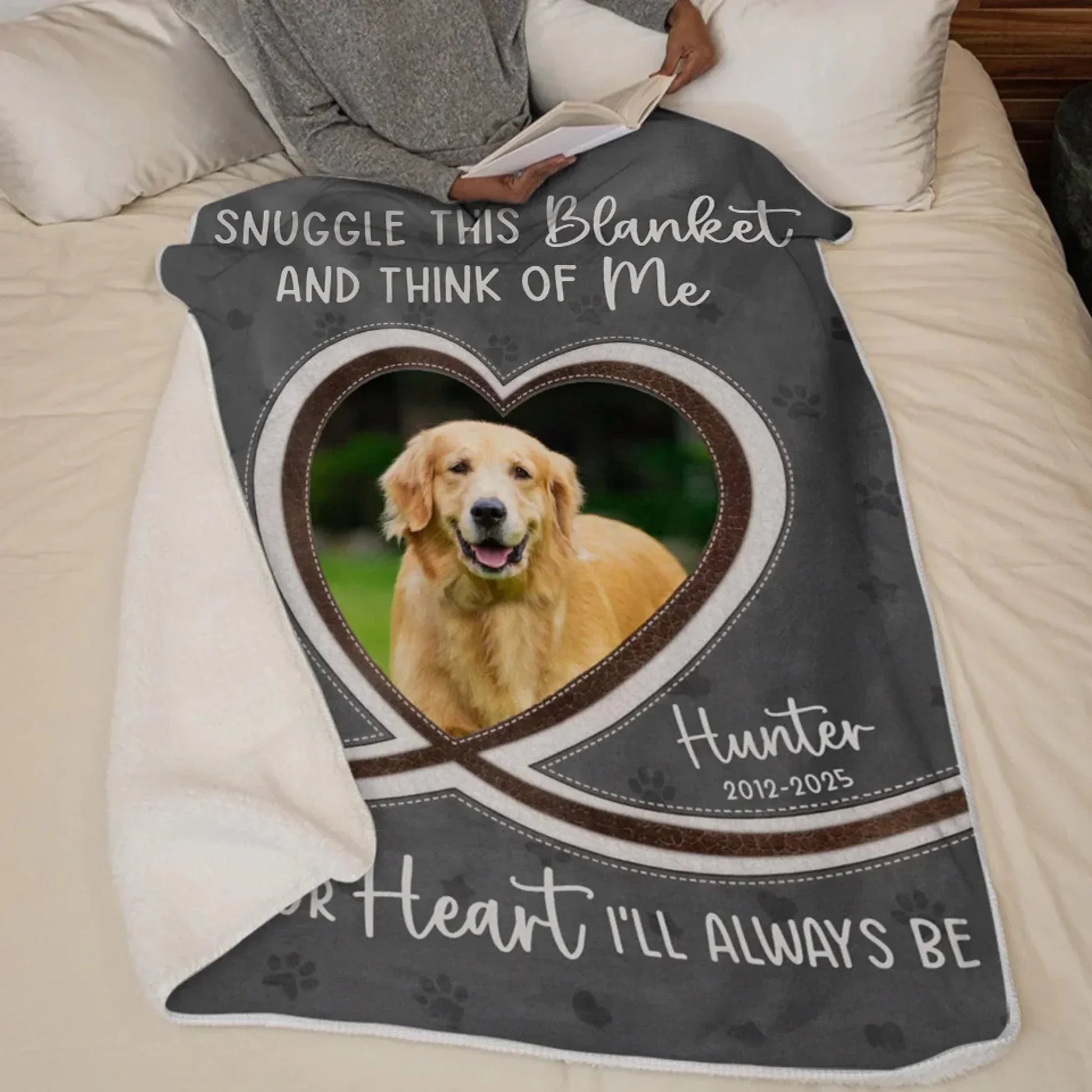 Dog Memorial Blanket – Snuggle This Blanket and Think of Me - PersonalizedFury