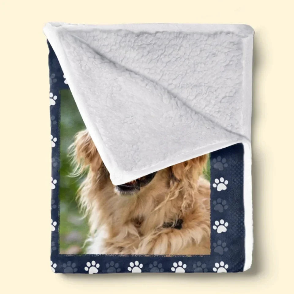 Custom Pet Memorial Blanket – Photo Collage Dog Loss Gift - PersonalizedFury