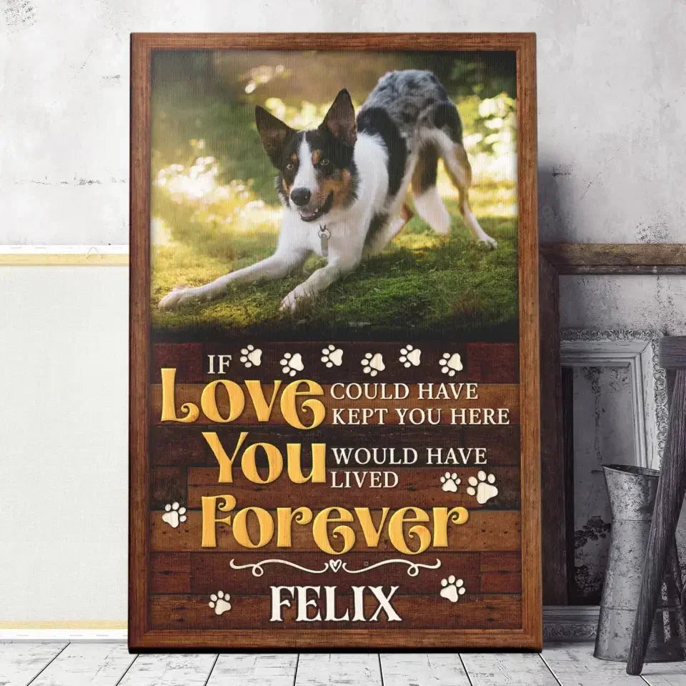 Dog Memorial Gift – Custom Photo Canvas with Pet’s Name - PersonalizedFury