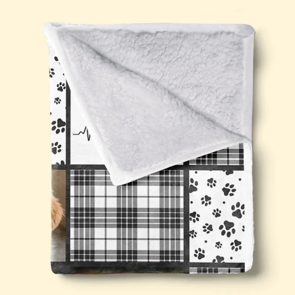 Dog Memorial Blanket – Favorite Hello Patchwork Photo Gift For Pet Loss - PersonalizedFury
