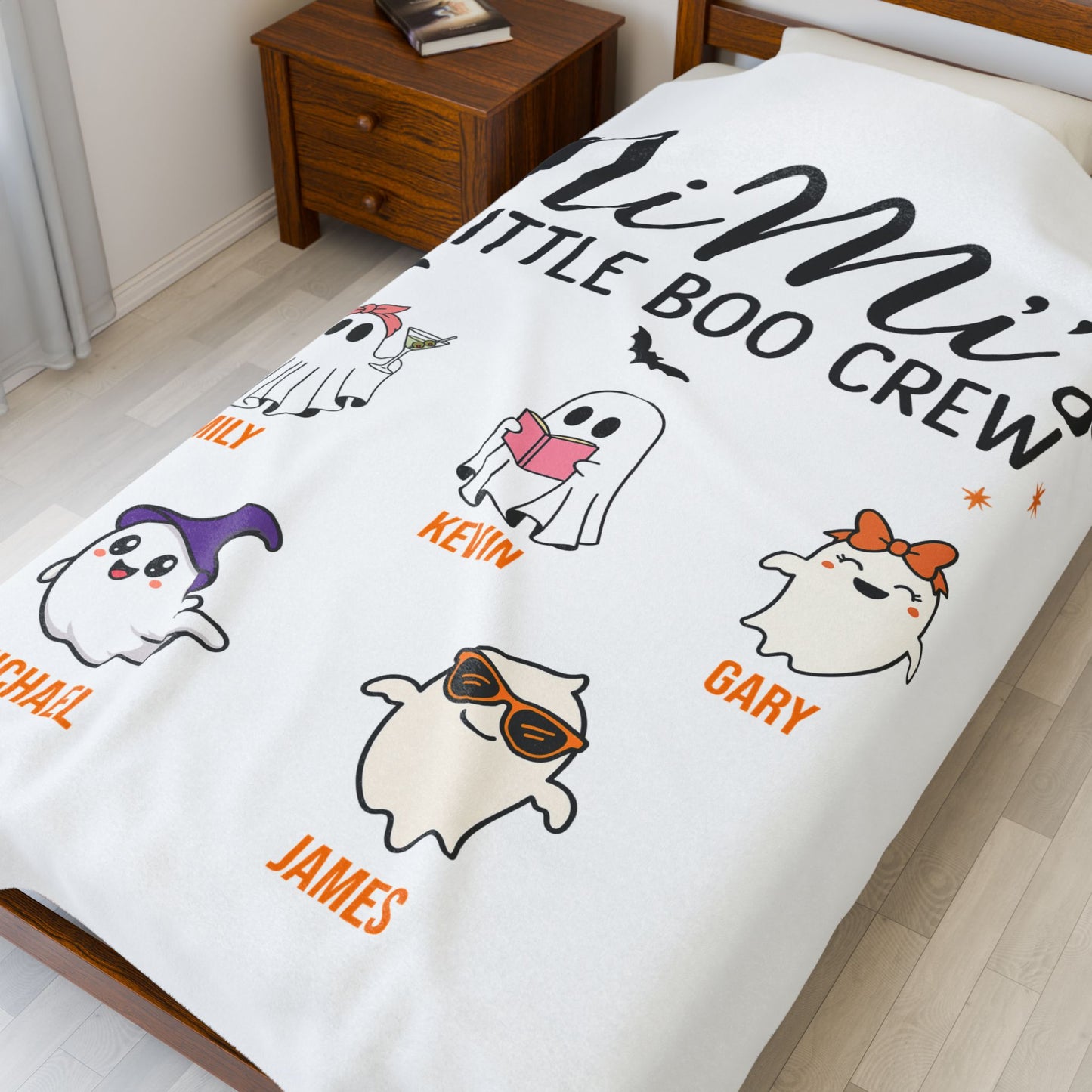 Mimi’s Little Boo Crew Blanket – Personalized Halloween Gift with Grandkids’ Names - PersonalizedFury