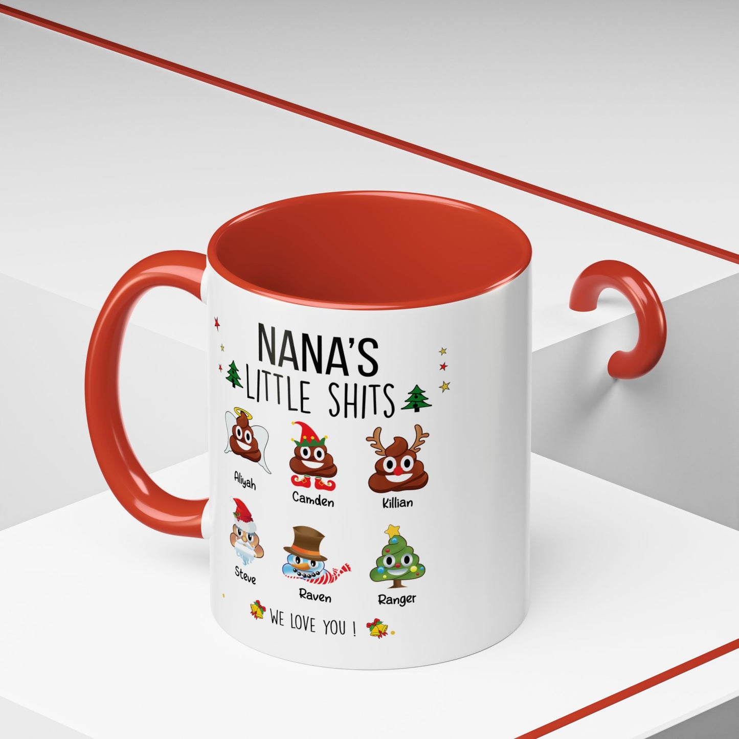 Christmas Gift for Grandma or Mom - Funny Nana Accent Mug - PersonalizedFury