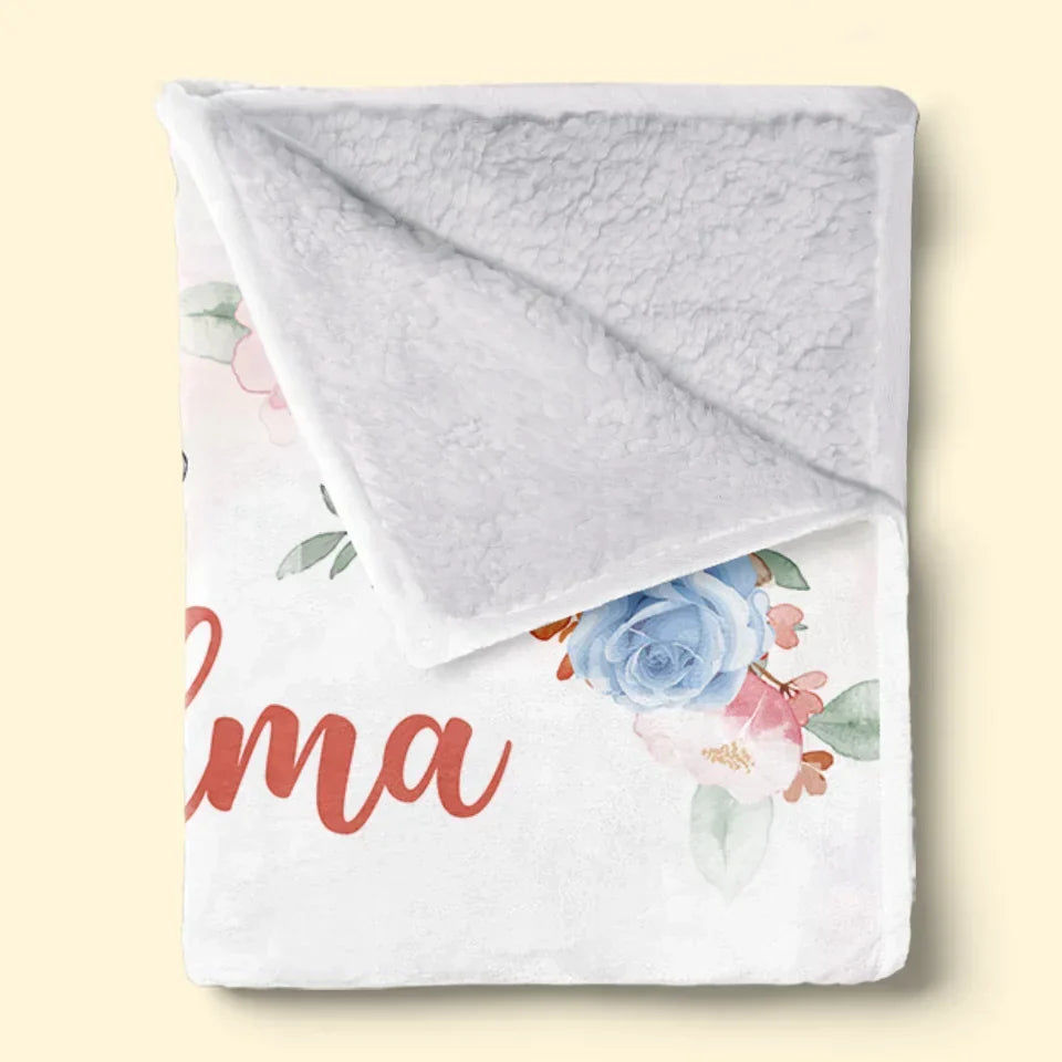 We Love You Grandma - Family Personalized Custom Blanket - Mother's Day, Gift For Mom, Grandma