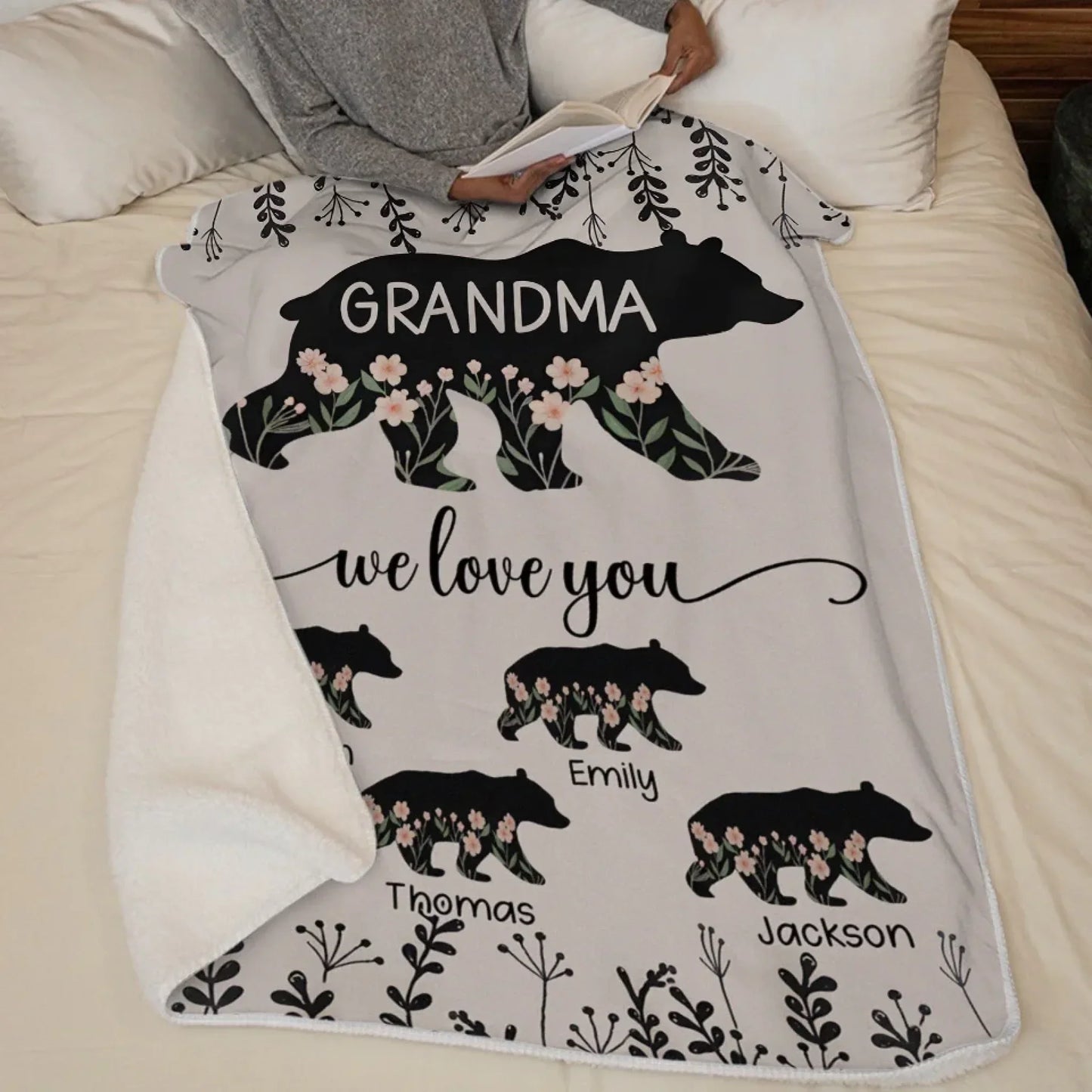 A Grandchild Is A Grandparent’s Treasure - Family Personalized Custom Blanket - Gift For Mom, Grandma