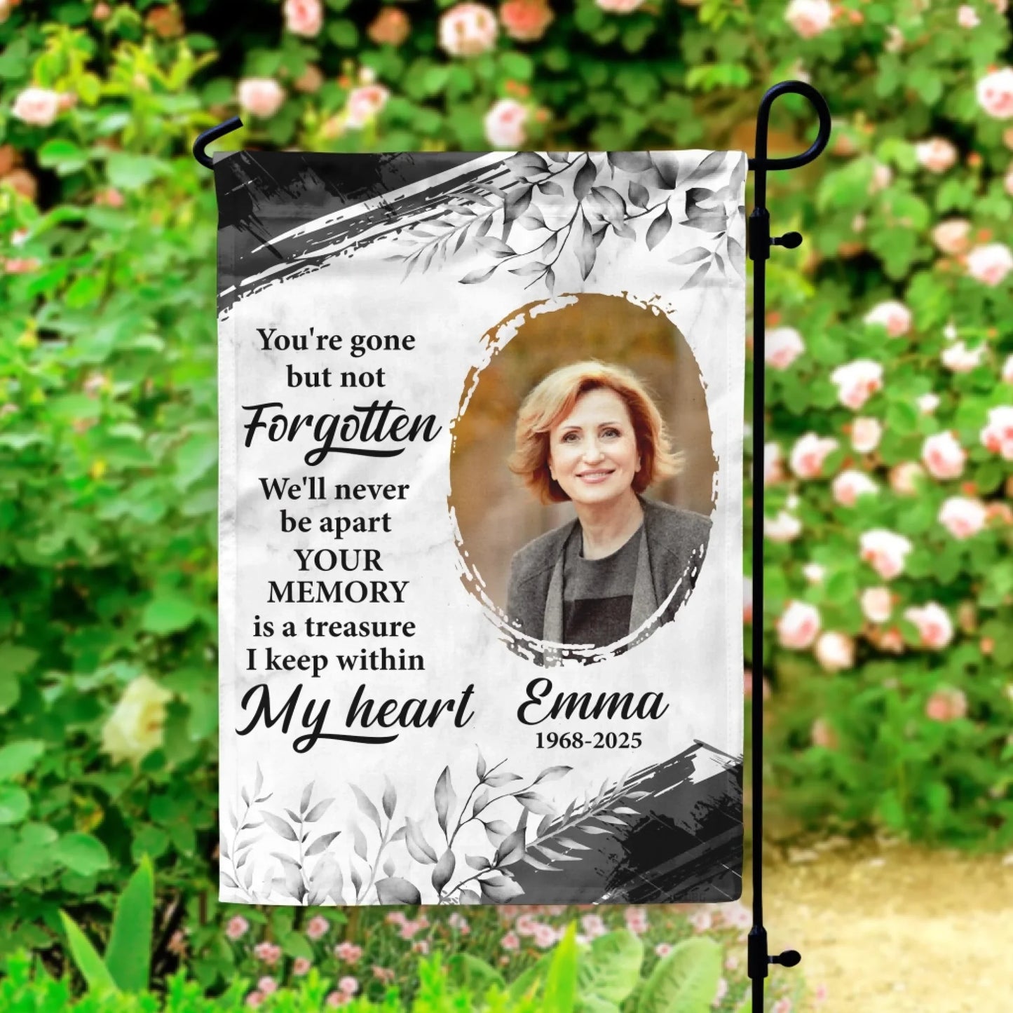You're Gone But Not Forgotten - Personalized Garden Flag, Memorial Gift, Loss Of Loved One Gift