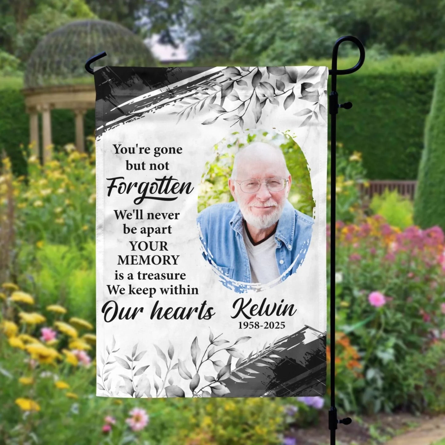 You're Gone But Not Forgotten - Personalized Garden Flag, Memorial Gift, Loss Of Loved One Gift