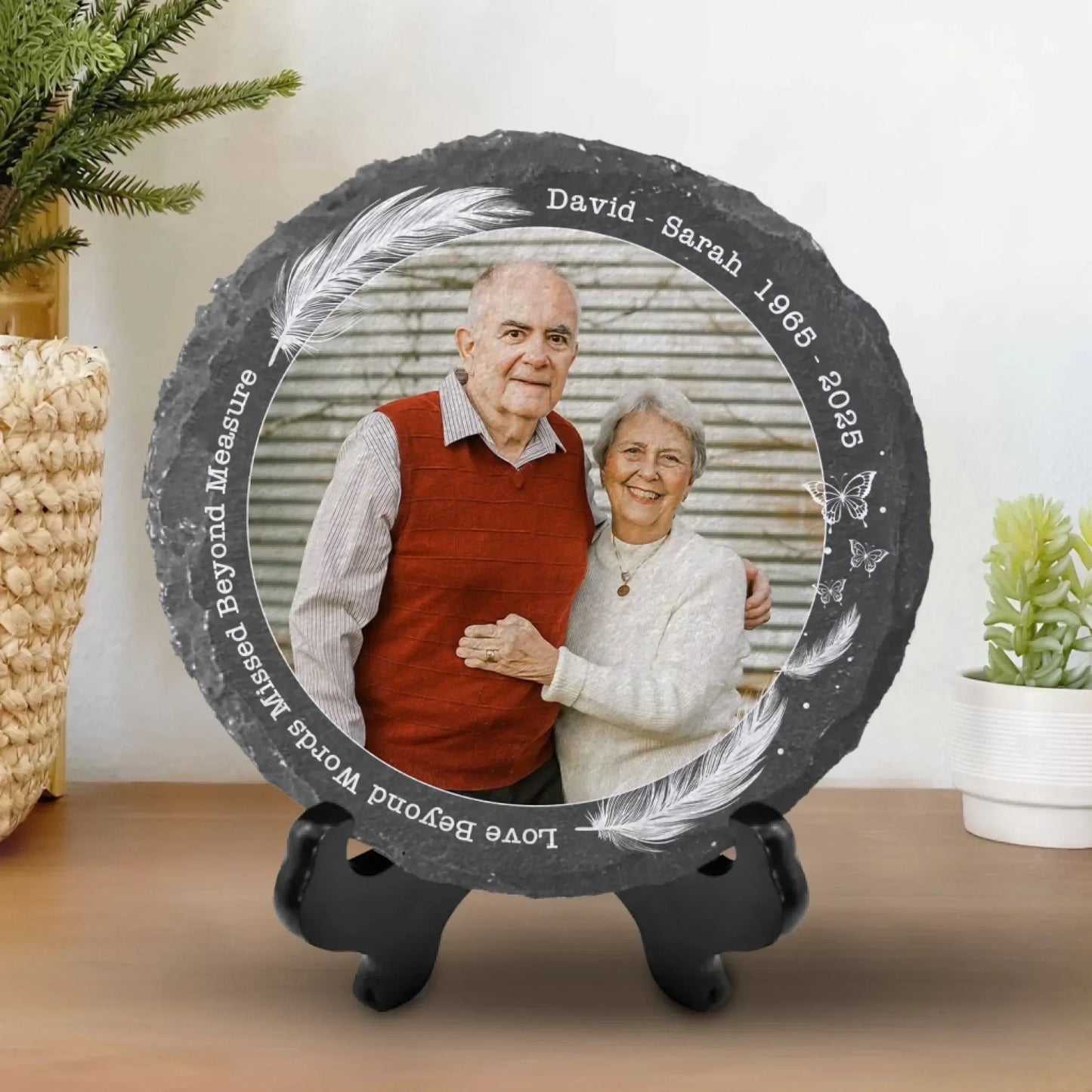 Love Beyond Words Missed Beyond Measure - Personalized Memorial Stone
