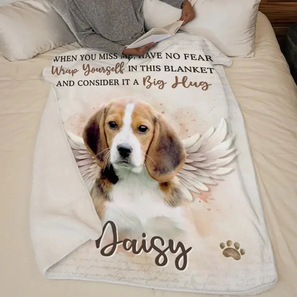Custom Pet Memorial Gift – Wrap yourself in this Photo blanket - PersonalizedFury