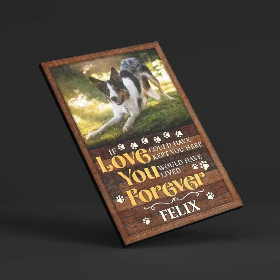 Dog Memorial Gift – Custom Photo Canvas with Pet’s Name - PersonalizedFury