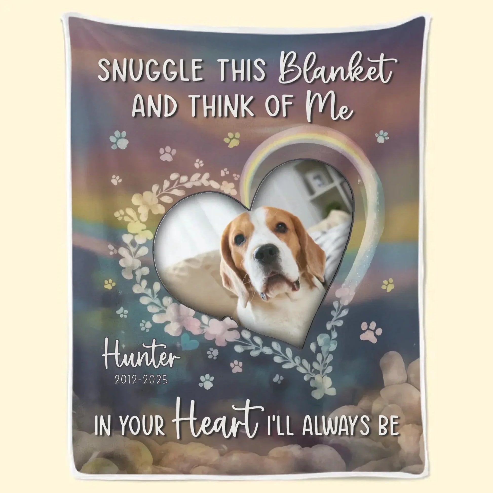 Snuggle This Blanket Memorial Pet Loss - Personalized Photo Blanket - PersonalizedFury