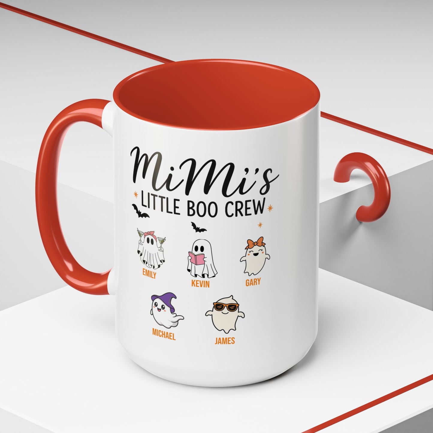 Mimi’s Little Boo Crew Accent Mug – Personalized Halloween Gift - PersonalizedFury