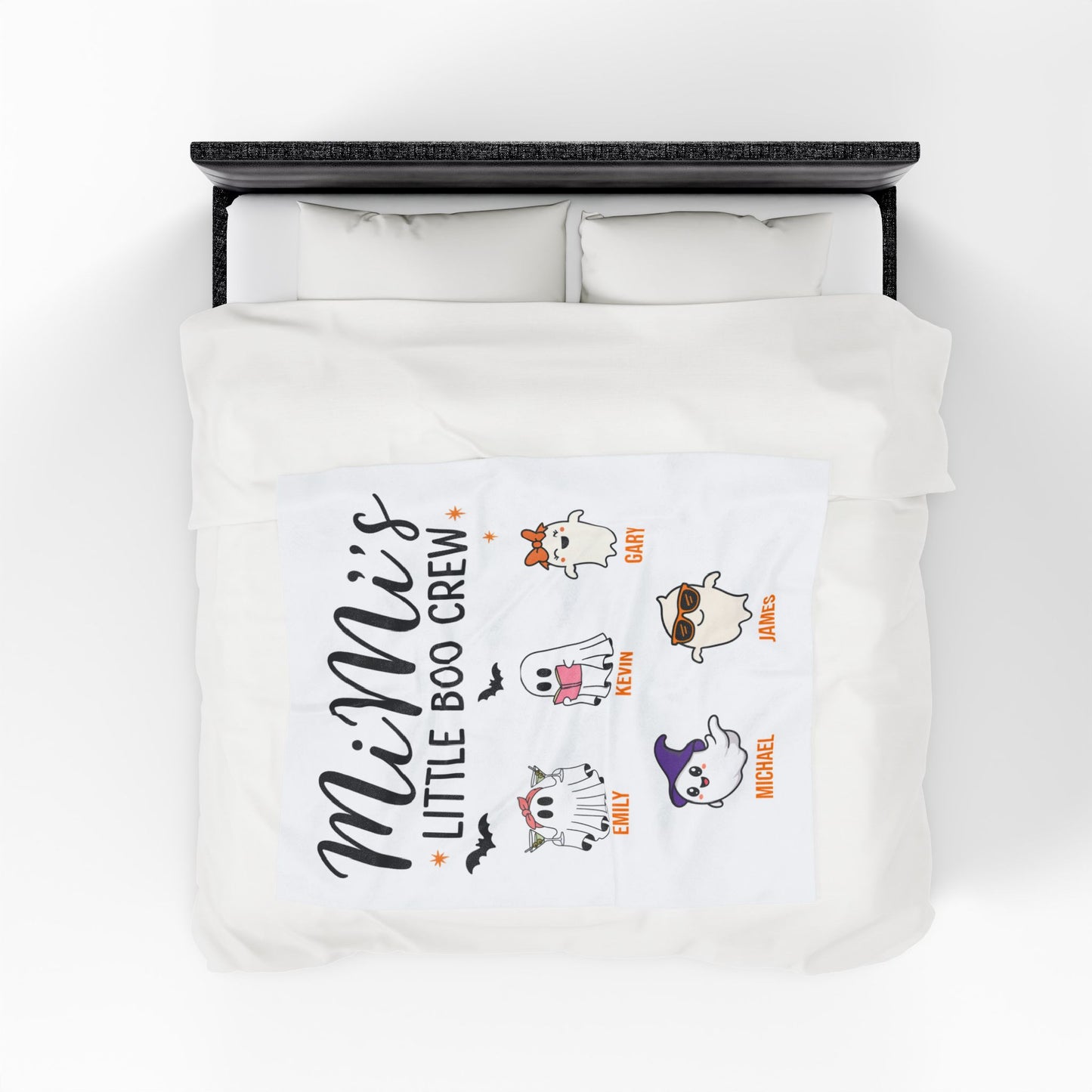 Mimi’s Little Boo Crew Blanket – Personalized Halloween Gift with Grandkids’ Names - PersonalizedFury