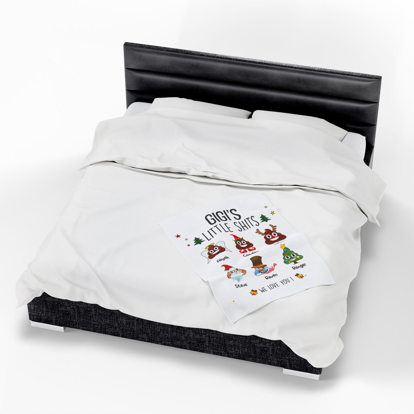 Personalized Gift For Gigi - Christmas Blanket with Grandkids names - PersonalizedFury