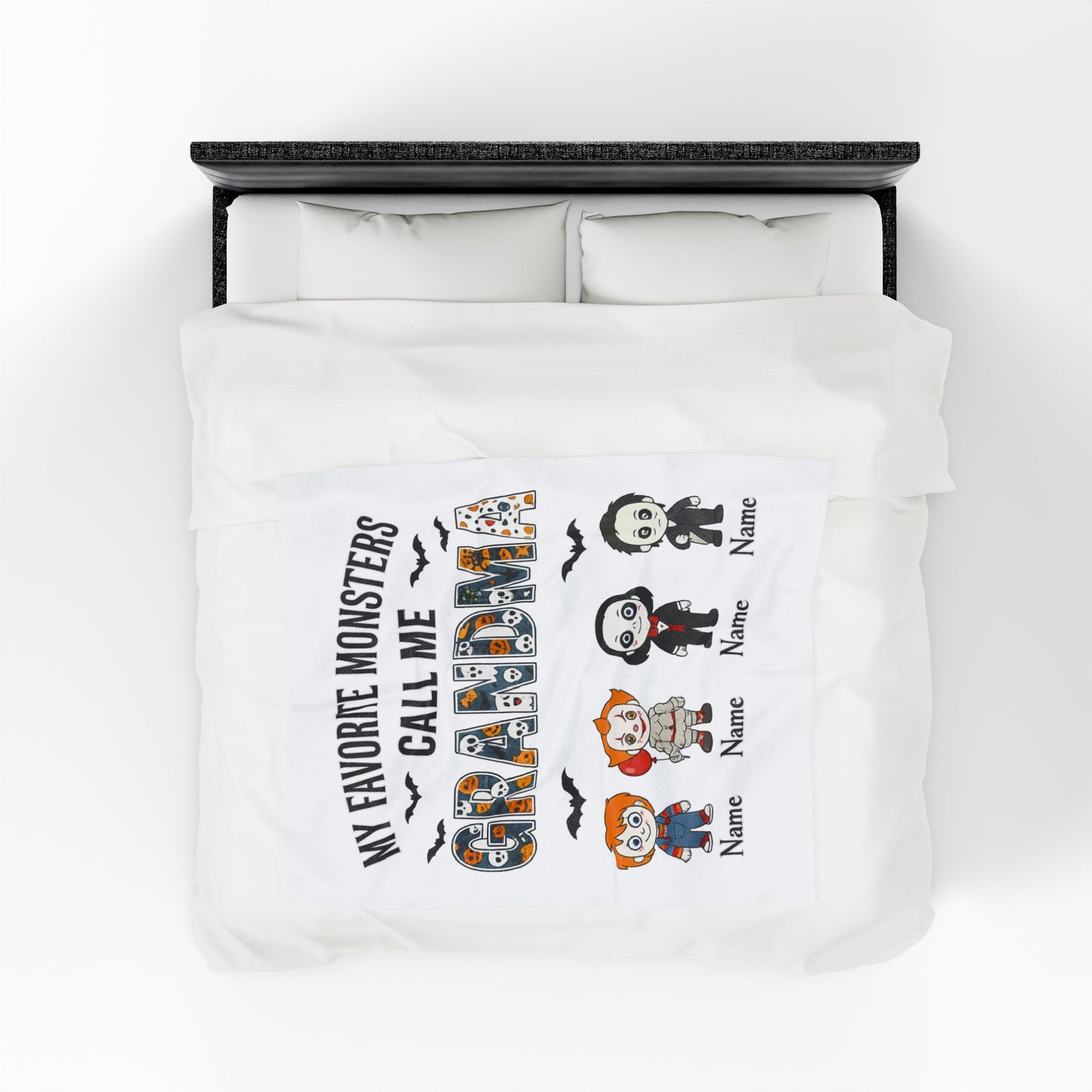 Grandma Halloween Blanket - Favorite Monsters Call Me Grandma Gift - PersonalizedFury