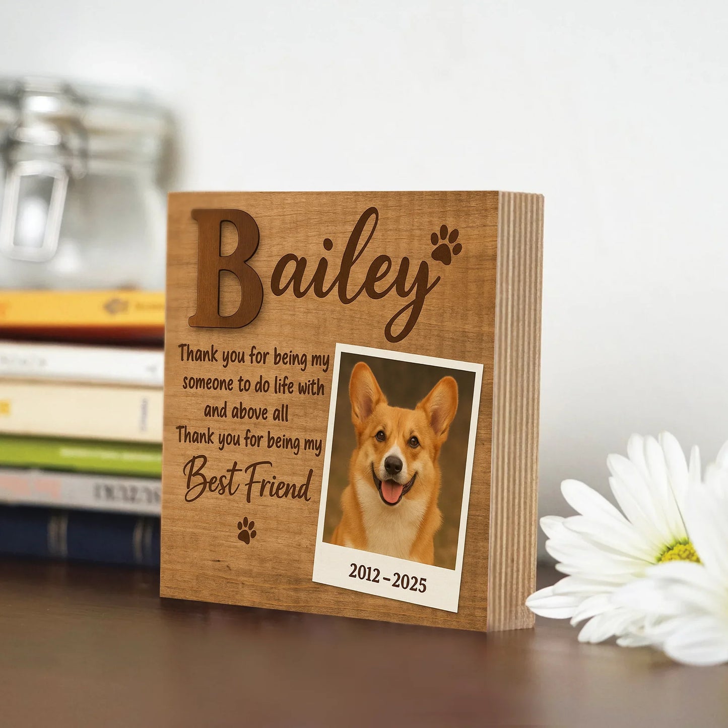 Pet Loss Gift – Thank You for Being My Best Friend Memorial Frame