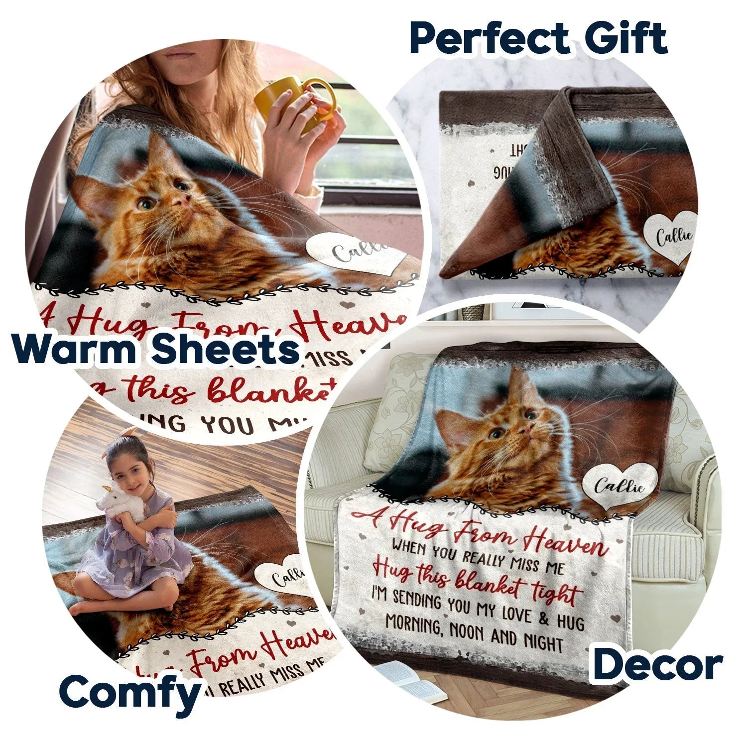 Personalized Dog Memorial Gift – A Hug From Heaven Blanket - PersonalizedFury