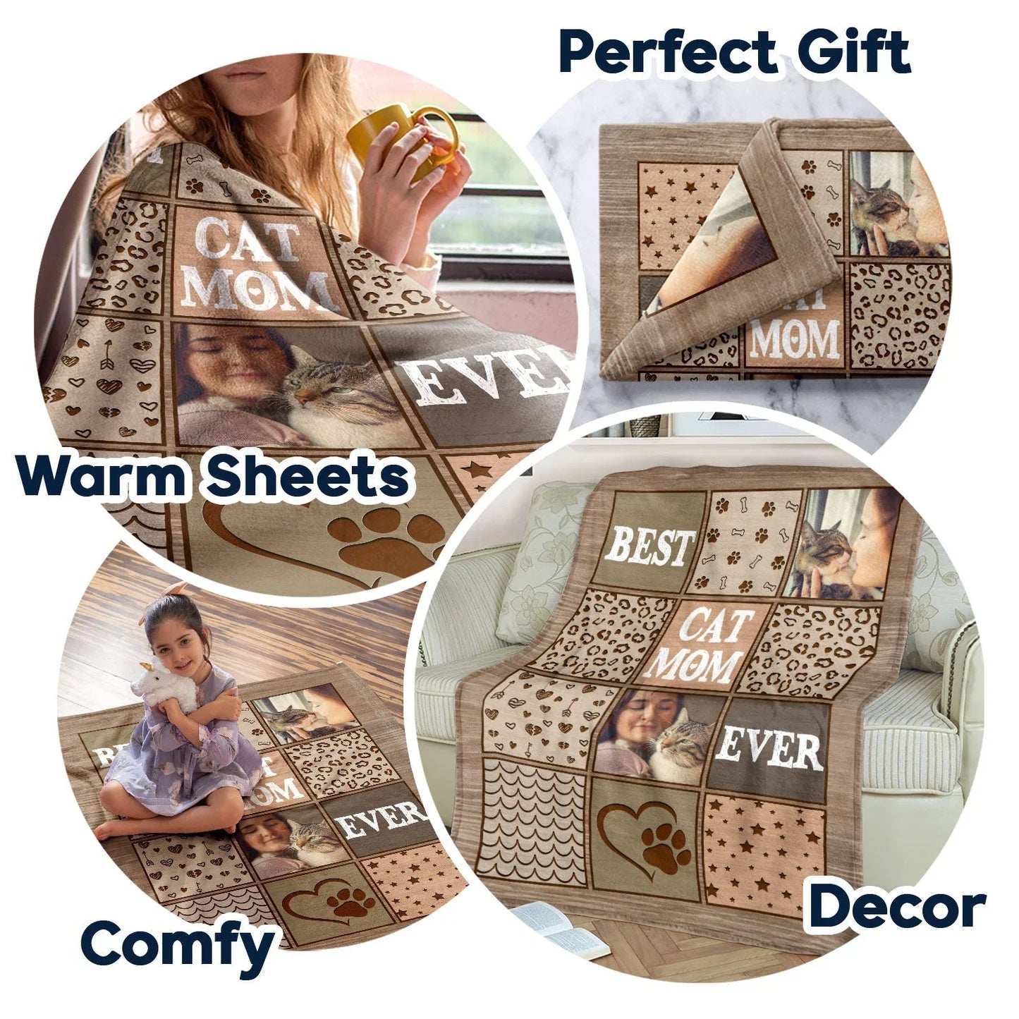 Best Dog Mom Ever Photo Blanket – Custom Dog Lover Gifts