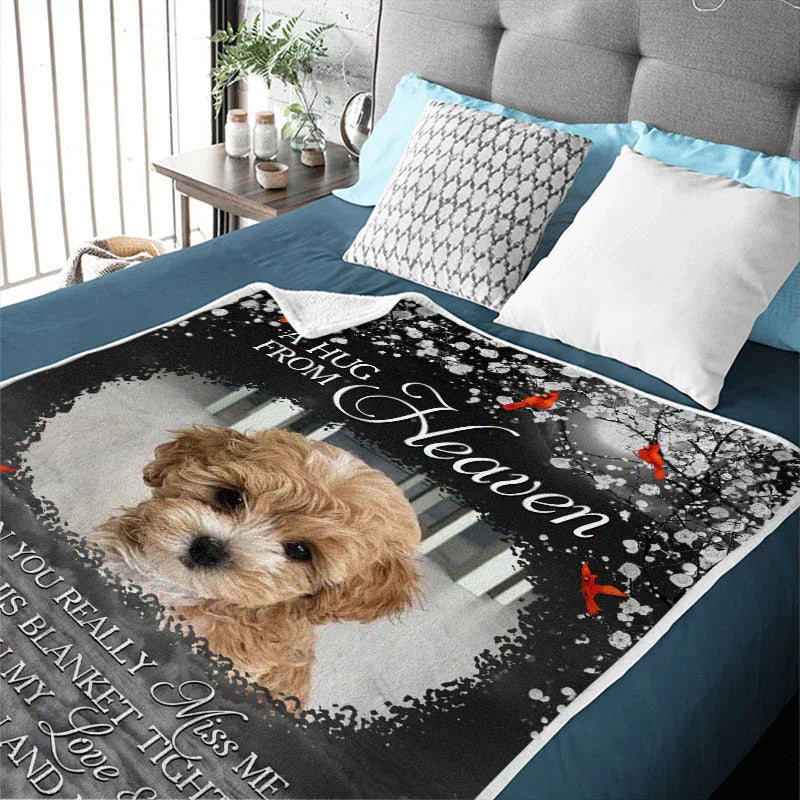 A Hug From Heaven Blanket – Cardinal Dog Memorial Gift - PersonalizedFury