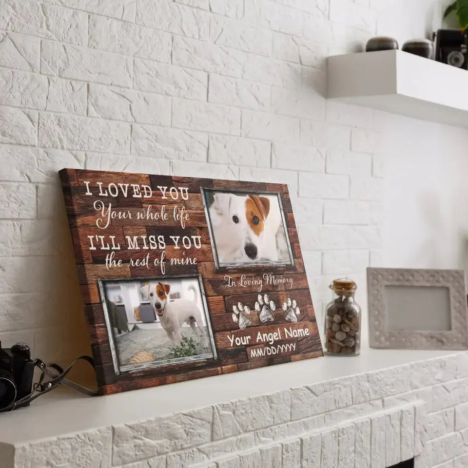 In Loving Memory – Custom Dog Memorial Canvas With Photo - PersonalizedFury