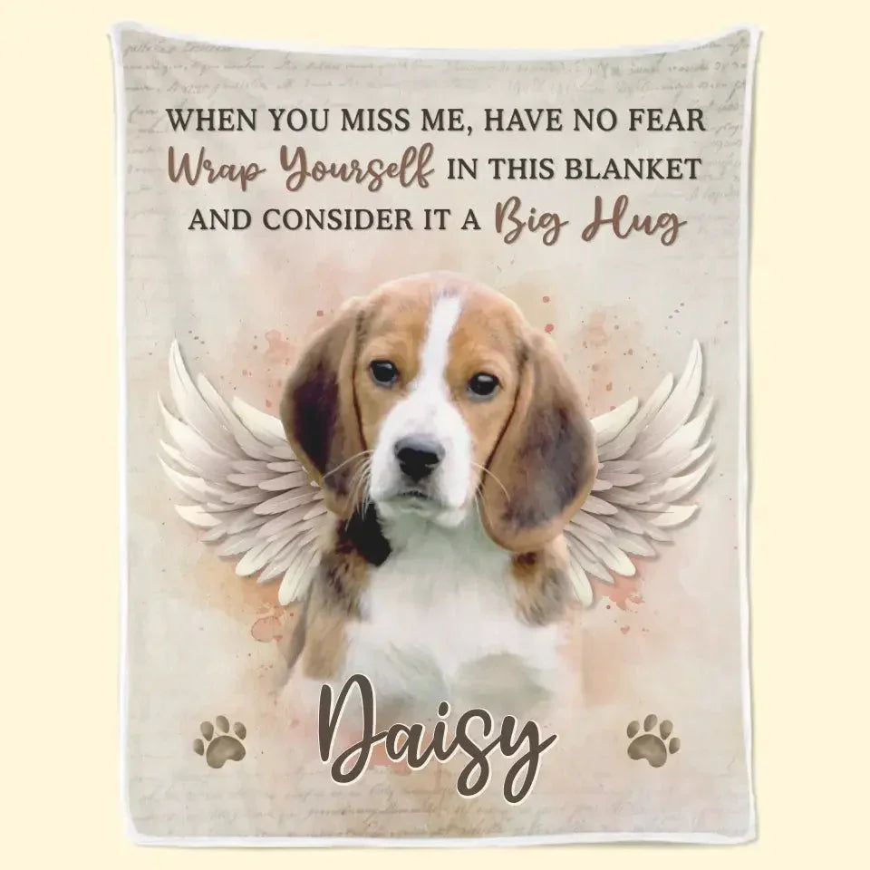 Custom Pet Memorial Gift – Wrap yourself in this Photo blanket - PersonalizedFury