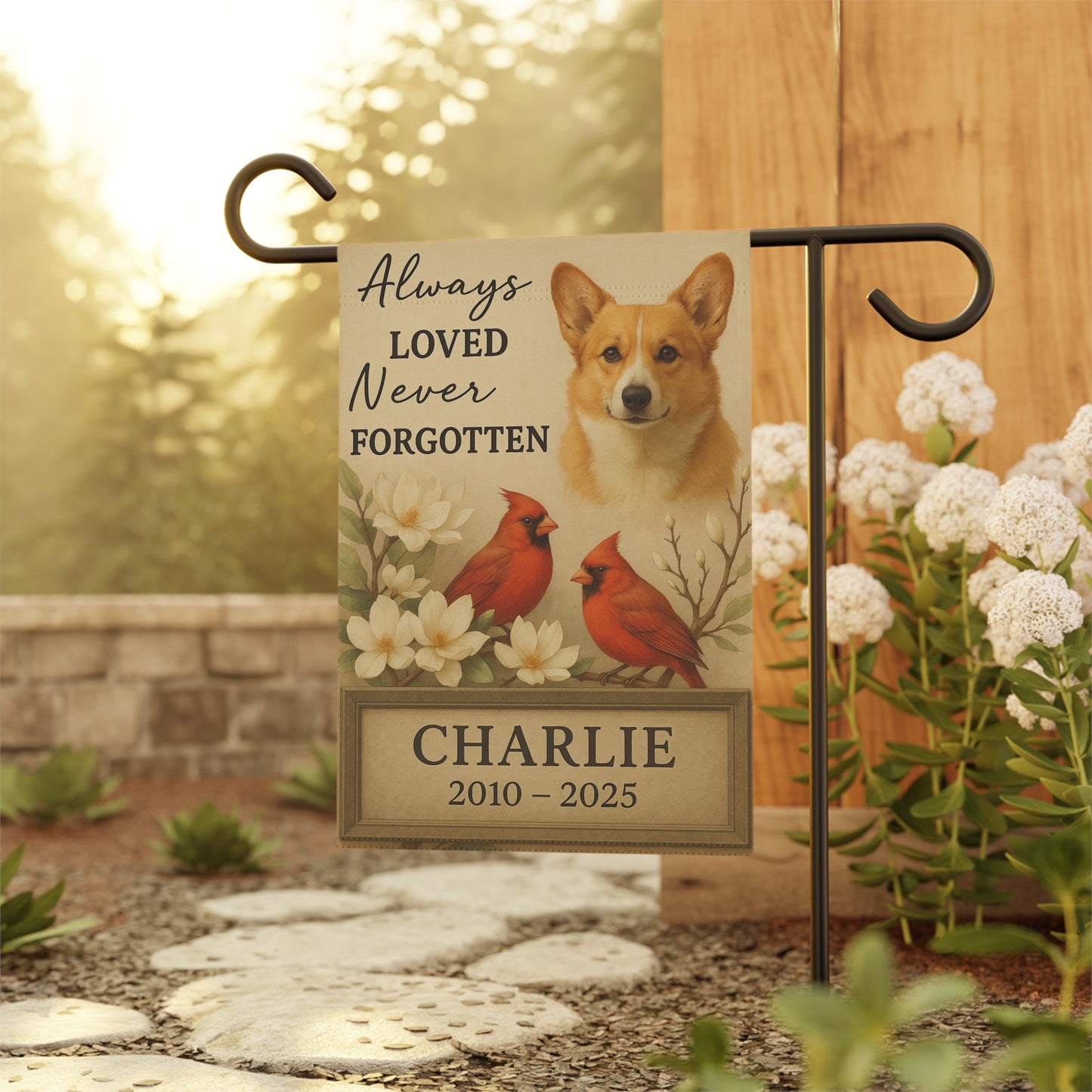 Pet Memorial Flag – Custom Dog Memorial Gift with Name & Years
