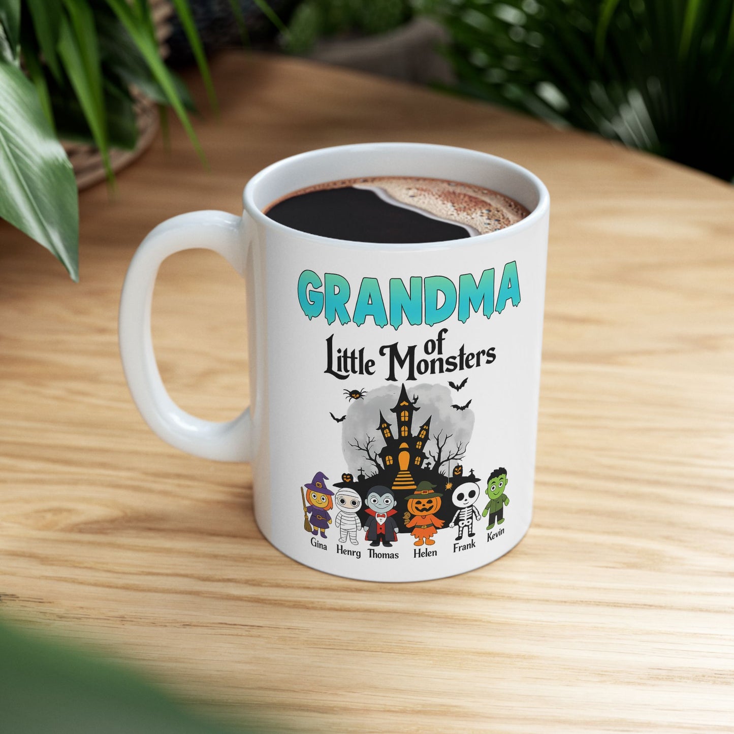 Halloween Gift For Family - Grandma of Little Monsters Coffee Mug - PersonalizedFury