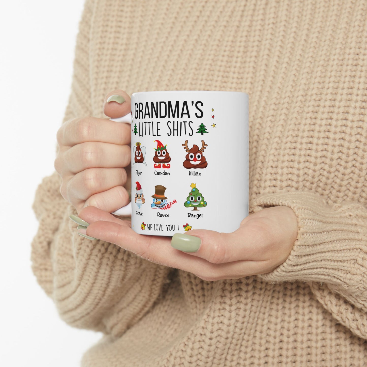 Christmas Gift For Grandma - Custom Funny Grandma Coffee Mug - PersonalizedFury