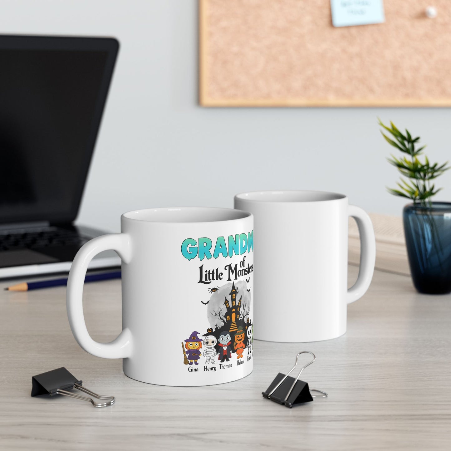 Halloween Gift For Family - Grandma of Little Monsters Coffee Mug - PersonalizedFury