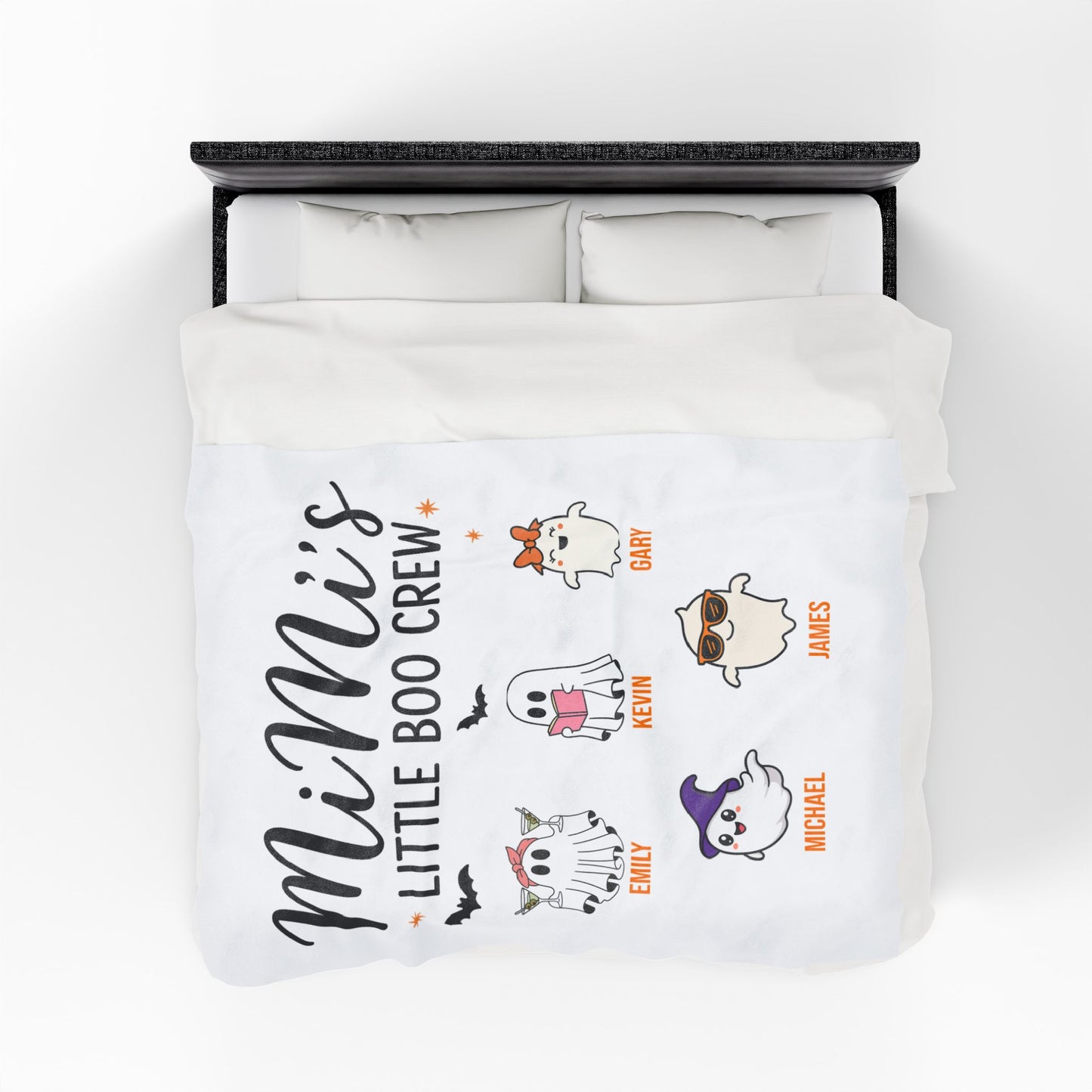 Mimi’s Little Boo Crew Blanket – Personalized Halloween Gift with Grandkids’ Names - PersonalizedFury