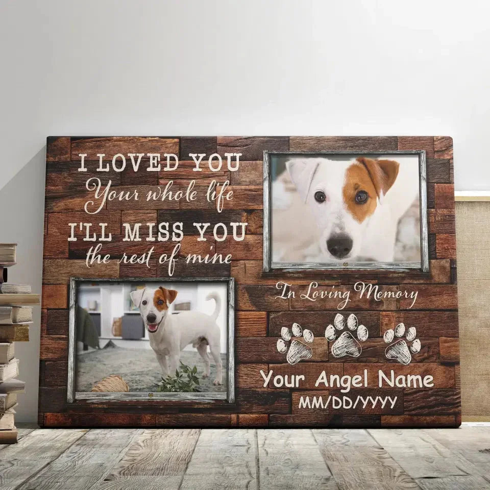 In Loving Memory – Custom Dog Memorial Canvas With Photo - PersonalizedFury