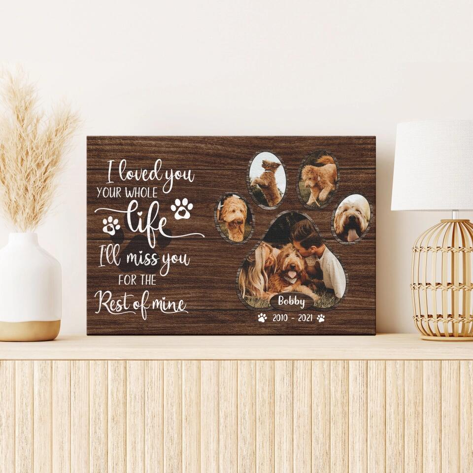 Favorite Hello, Hardest Goodbye – Personalized Dog Memorial Canvas - PersonalizedFury