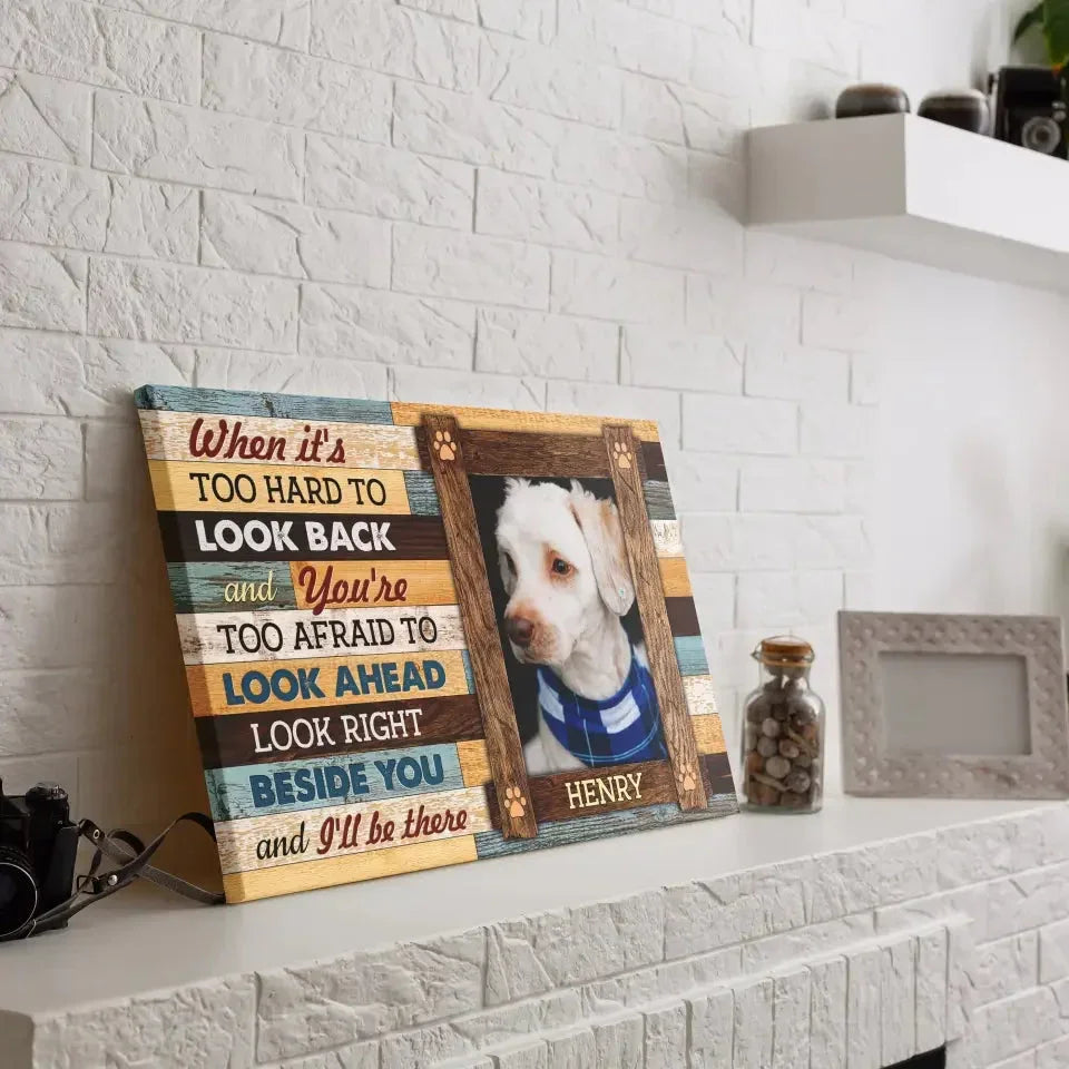 “I’ll Be There” Custom Pet Memorial Canvas – Framed Dog Loss Gift - PersonalizedFury