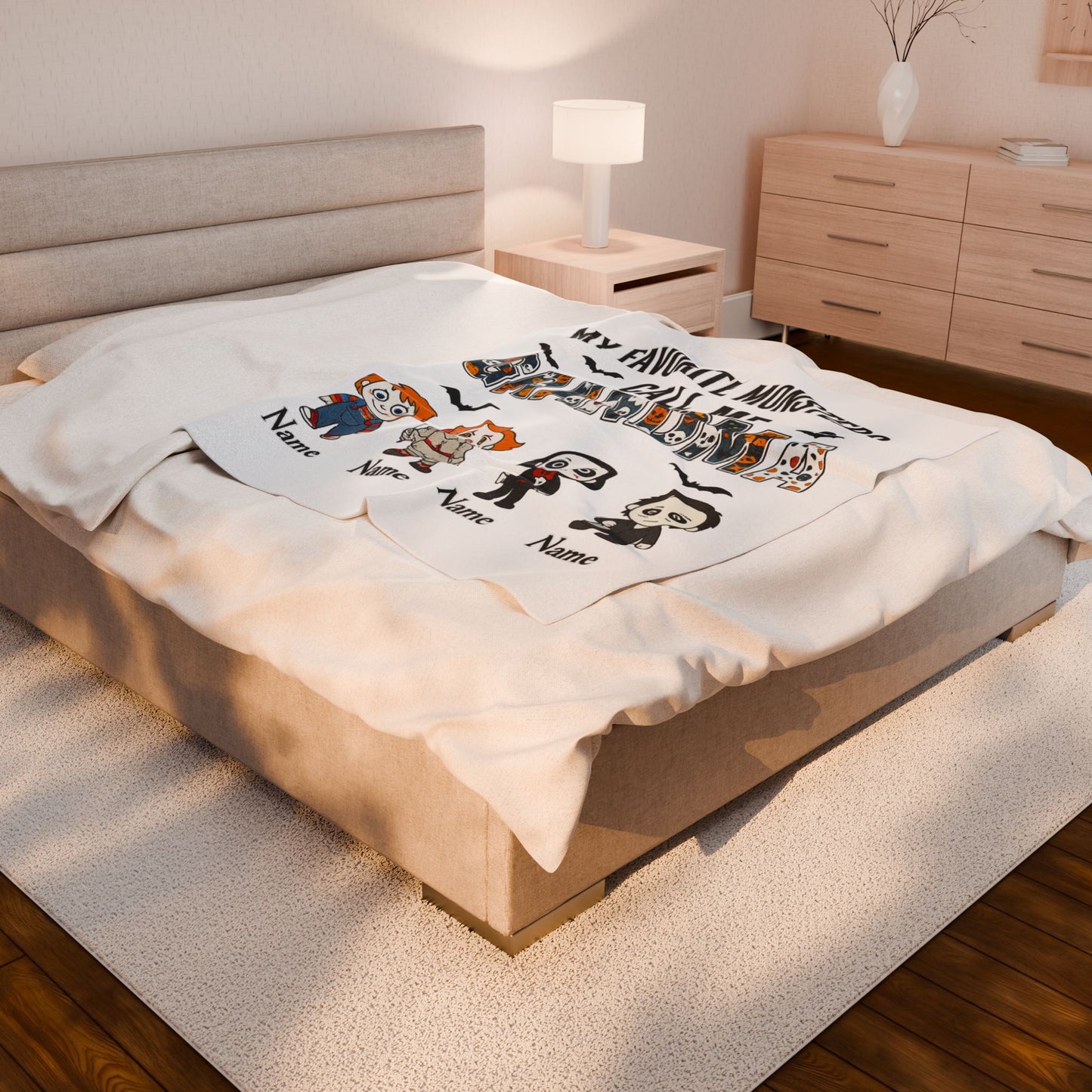Grandma Halloween Blanket - Favorite Monsters Call Me Grandma Gift - PersonalizedFury