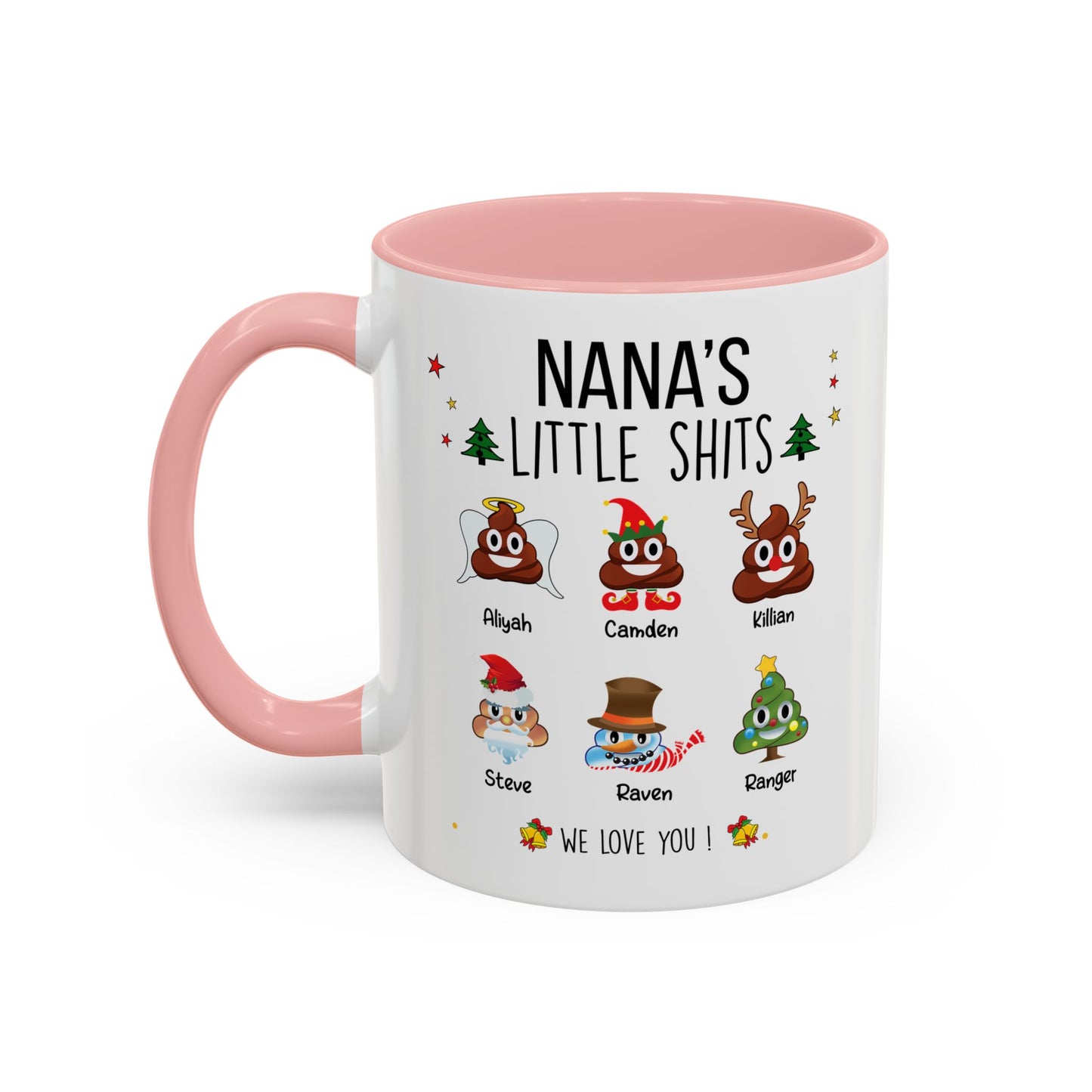 Christmas Gift for Grandma or Mom - Funny Nana Accent Mug - PersonalizedFury