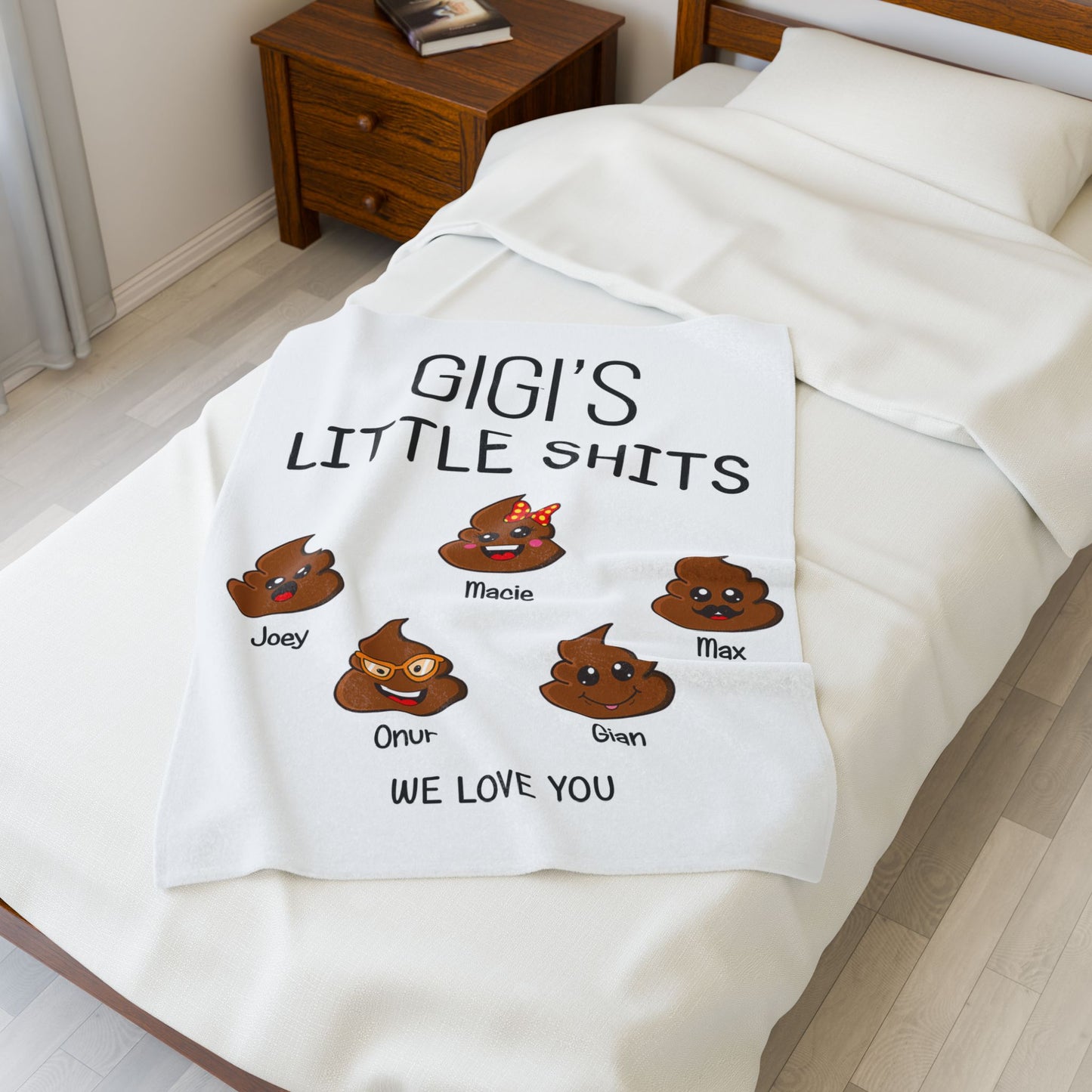 Personalized Funny Gift For Nana - Blanket with Grandkids Names - PersonalizedFury