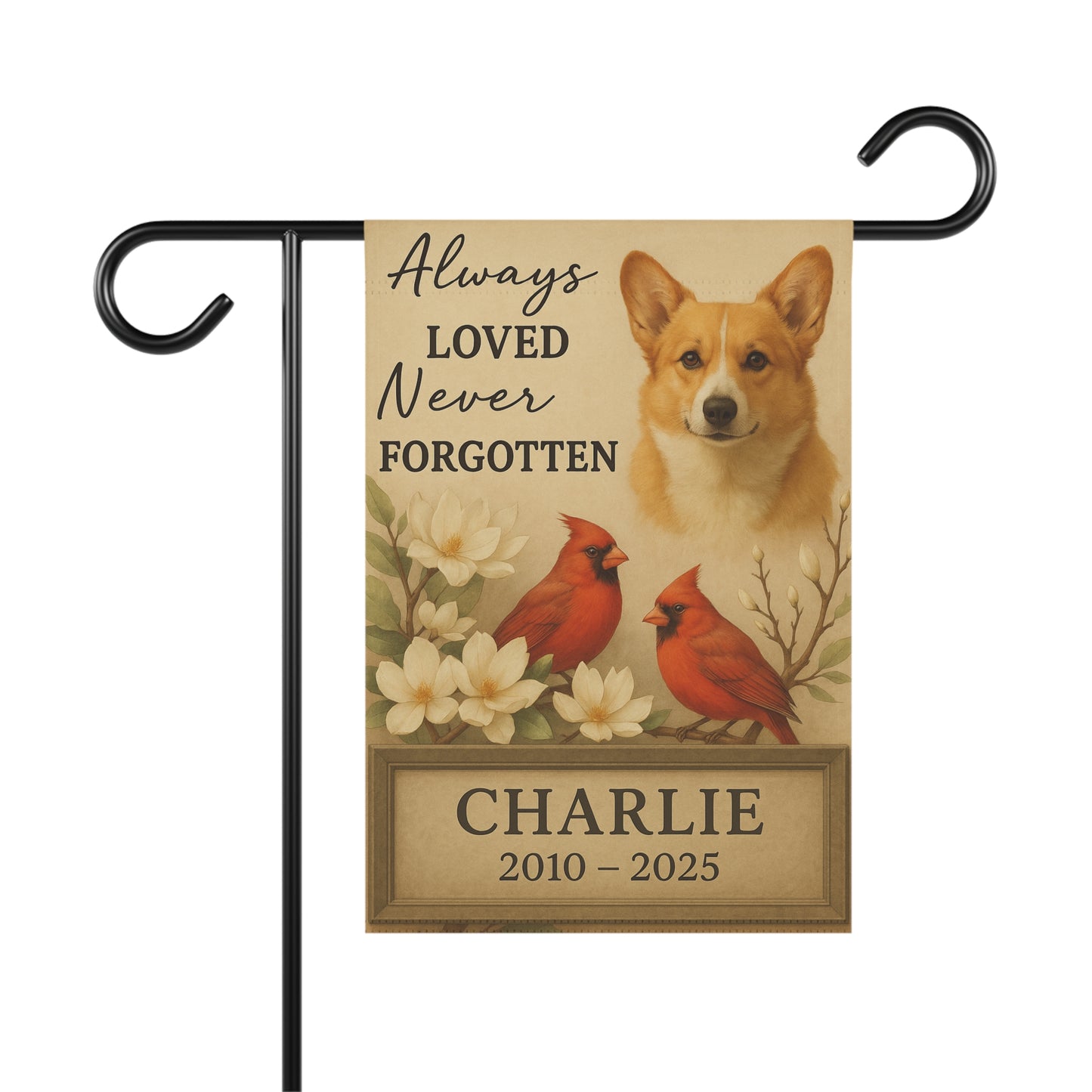 Pet Memorial Flag – Custom Dog Memorial Gift with Name & Years